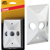 Bell 3-Outlet Rectangular Zinc White Cluster Weatherproof Outdoor Box Cover