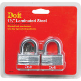 Do it Warded Steel Keyed Padlocks (2-Pack)