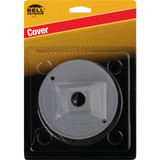 Bell 1-Outlet Round Zinc Gray Cluster Weatherproof Outdoor Electrical Cover