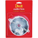 Bell 4 In. 5-Outlet 1/2 In. White Weatherproof Outdoor Round Box