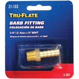 Tru-Flate 5/16 In. Barb 1/4 In. MNPT Brass Hose End