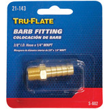 Tru-Flate 3/8 In. Barb 1/4 In. MNPT Brass Hose End