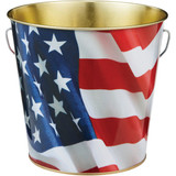 Tiki 16 Oz. 1-Wick American Flag Citronella Candle Bucket 1412122 740272