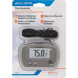 Acurite 2-3/4" W x 3-1/8" H Plastic Digital Indoor & Outdoor Thermometer