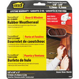 M-D Brown 17 Ft. Rubber Weatherstrip 43848