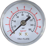 Tru-Flate 1/4 In. MNPT Back Mount Pressure Gauge 24-803