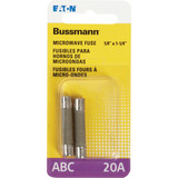 Bussmann 20A ABC Ceramic Tube Electronic Fuse (2-Pack)
