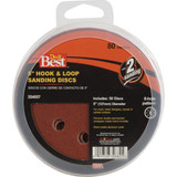 Do it Best 5 In. 80-Grit 8-Hole Pattern Vented Sanding Disc with Hook & Loop Backing (50-Pack)