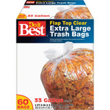 Do it Best 33 Gal. Extra Large Clear Trash Bag (60-Count) 647918