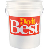 Do it Best 5 Gal. White Pail with Red Logo 05GD0368120
