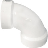 Charlotte Pipe 4 In. Schedule 40 90 Deg. Sanitary DWV PVC Elbow (1/4 Bend)
