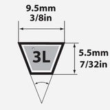 Mitsuboshi Fractional Horsepower 3L Type, 3/8 In. x 33 In.