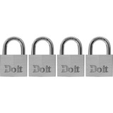 Do it 1-1/2 In. Aluminum Keyed Padlock (4-Pack) 1840QDIB