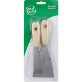 Smart Savers Wooden Handle Steel Blade Putty Knife Scraper Set, (2-Piece)