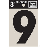 Hy-Ko Vinyl 3 In. Non-Reflective Adhesive Number Nine Pack of 10