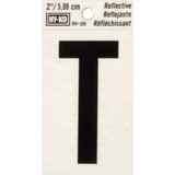Hy-Ko Vinyl 2 In. Reflective Adhesive Letter, T RV-25/T Pack of 10