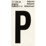 Hy-Ko Vinyl 2 In. Reflective Adhesive Letter, P RV-25/P Pack of 10