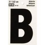 Hy-Ko Vinyl 3 In. Reflective Adhesive Letter, B RV-50B Pack of 10