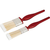 Smart Savers 1 In. Flat, 1-1/2 In. Flat Polyester Assorted Paint Brush Set (2-Pack)