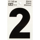Hy-Ko Vinyl 3 In. Reflective Adhesive Number Two RV-50-2 Pack of 10