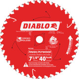Diablo 7-1/4 In. 40-Tooth Finish Circular Saw Blade, Bulk D0740A Pack of 10