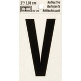 Hy-Ko Vinyl 2 In. Reflective Adhesive Letter, V RV-25/V Pack of 10
