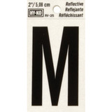 Hy-Ko Vinyl 2 In. Reflective Adhesive Letter, M RV-25/M Pack of 10