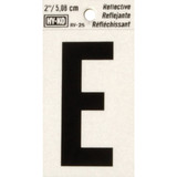 Hy-Ko Vinyl 2 In. Reflective Adhesive Letter, E RV-25/E Pack of 10