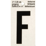 Hy-Ko Vinyl 2 In. Reflective Adhesive Letter, F RV-25/F Pack of 10