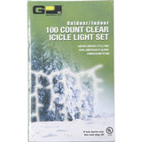 J Hofert Clear 100-Bulb Mini Incandescent Icicle Light Set with White Wire 1762-22 905364