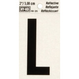 Hy-Ko Vinyl 2 In. Reflective Adhesive Letter, L RV-25/L Pack of 10