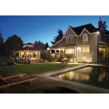 Halo Black Motion Sensing Dusk To Dawn Incandescent Floodlight Fixture MS34 532711