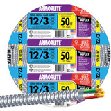 Southwire 50 Ft. 12/3 MC Armored Cable Electrical Wire 68583422