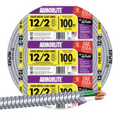 Southwire 100 Ft. 12/2 MC Armored Cable Electrical Wire 68580023