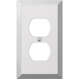 Amerelle 1-Gang Stamped Steel Outlet Wall Plate, Polished Chrome 161D
