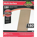 Gator Multi-Surface 9 In. x 11 In. 180 Grit Extra Fine Sandpaper (25-Pack) 4206