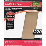 Gator Multi-Surface 9 In. x 11 In. 220 Grit Extra Fine Sandpaper (25-Pack) 4205