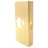 Defender Security 1-3/8 In. x 2-3/4 In. Brass Door Reinforcer