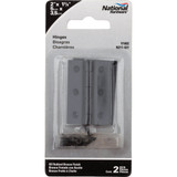 National Hardware 2 In. X 1-3/8 In. Oil Rubbed Bronze Broad Hinge (2-Pack)