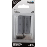 National 2 In. X 1-3/8 In. Oil Rubbed Bronze Broad Hinge (2-Pack)