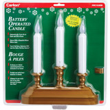 Xodus 9 In. W. x 10.25 In. H. x 2 In. D  Antique Brass LED Candelabra Battery Operated Candle