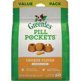 Greenies Capsule Pill Pockets Chicken Flavor Chewy Dog Treat (60-Pack) 101075