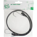 Smart Savers 5/8 In. x 24 In. Hook-to-Hook Rubber Tarp Strap, Black Pack of 12
