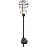 Solaris Metal Cage Edison Style 35 In. H. Solar Stake Light Pack of 12 QLP572BB-12 802056