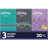 Kleenex Go Packs 10 Count 3-Ply White Facial Tissue (3-Pack) 11976 Pack of 36