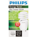 Philips Energy Saver 100W Equivalent Warm White GU24 Base Spiral CFL Light Bulb