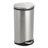 Safco® Step-On Medical Receptacle, 7.5 gal, Steel, Stainless Steel 9902SS