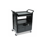 Rubbermaid® Commercial CART,UTILITY,LCK DOOR,BK FG345700BLA