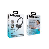 billboard® Telecom Headset Binaural Over The Head Headset, Black BB2948