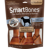 SmartBone Medium Peanut Butter Chew Bone (4-Pack) SBPB-00216